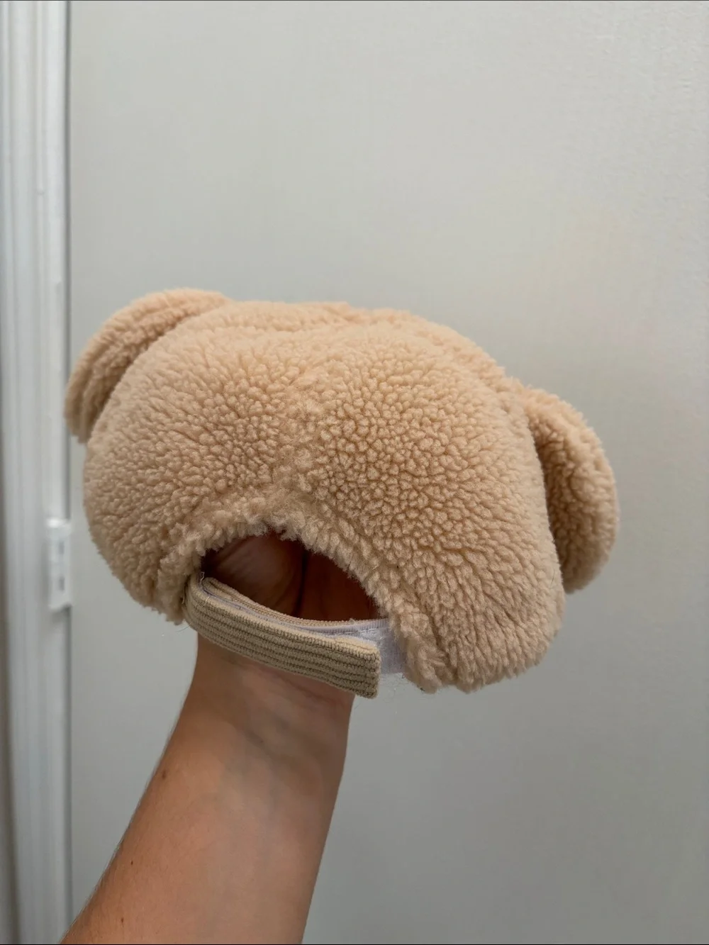 Kids Beige Sherpa Dog-Ear Cap Hat DiDi Cute